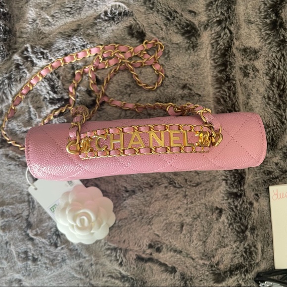 Chanel Wallet on Chain WOC Pick Me Up 22S Pink AP2804 B08299 NH622 Brand New - Picture 4 of 9